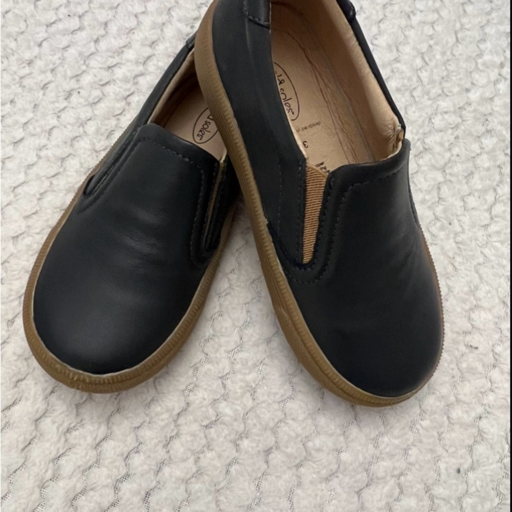 Old Soles Navy and Brown Sneakers with Elastic Panels